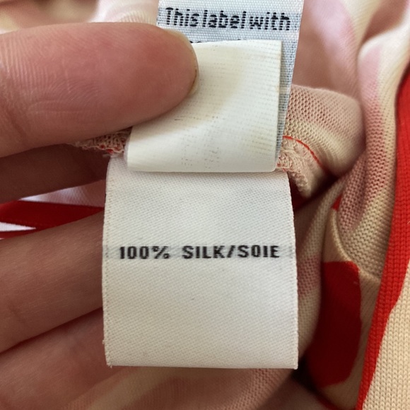 DVF Celeste Romper Red and Cream Design SZ 0 - Picture 9 of 9